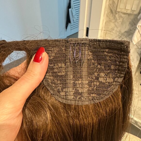 Real Hair Extension Wrap Ponytail Brown | 18 inch main image 6